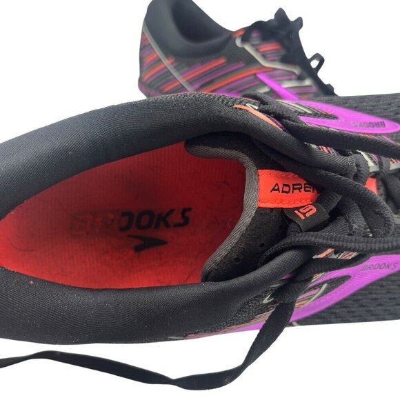 Brooks Adrenaline GTS 19 Womens 11B Athletic Running Shoes Sneaker Black Purple - Picture 12 of 16